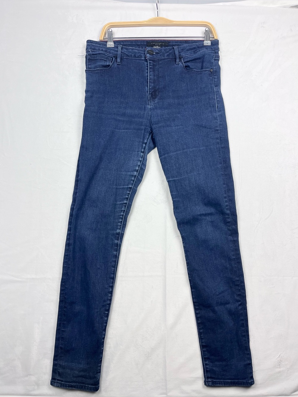 Sanctuary High Rise Blue Cotton Blend Skinny Denim Jeans Size 30